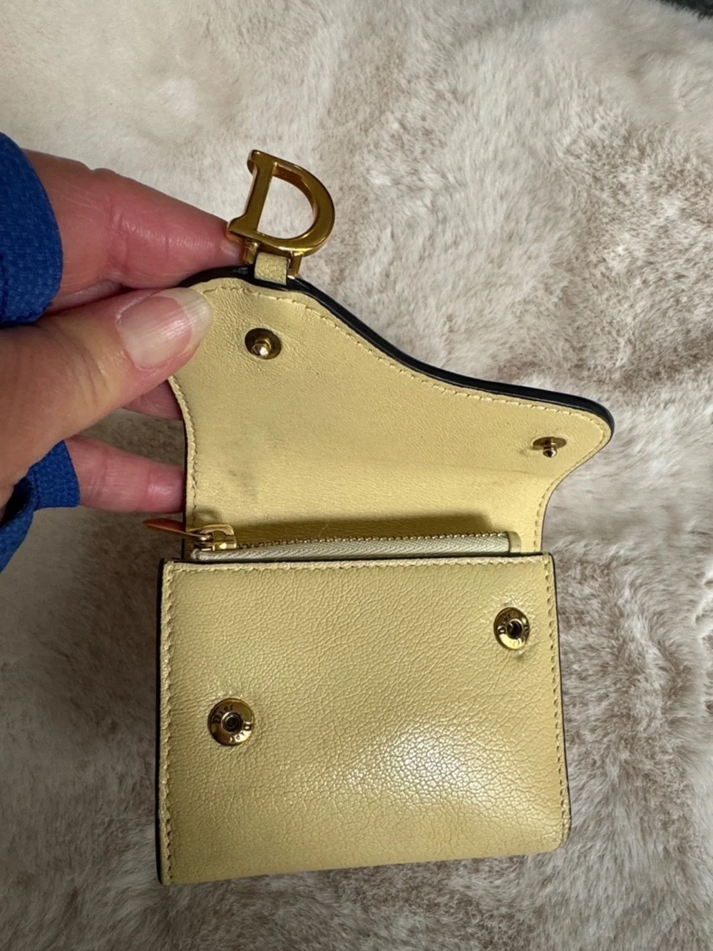 Christian Dior Mini Saddle Lotus Wallet